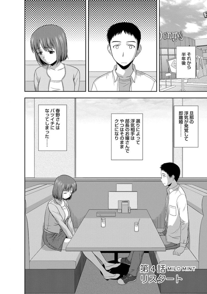 【いちゃラブエロ漫画】会社の同僚女性が離婚してバツイチに！傷心旅行に付き合ったら温泉旅館でいちゃSEXすることに！すげー気持ち良い！相性いんじゃね？【佐藤茶菓子】